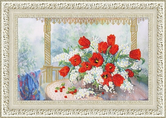 Тюльпаны и черемуха