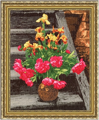 Пионы и ирисы